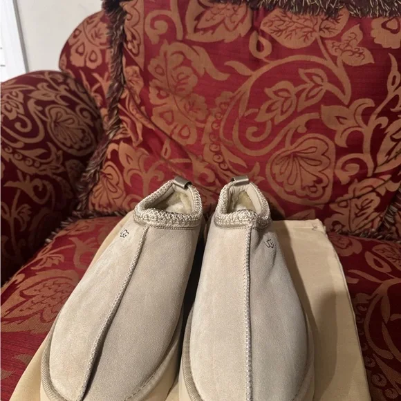 UGG Tasman Cream Slip-On Shoes - Picture 1 of 5